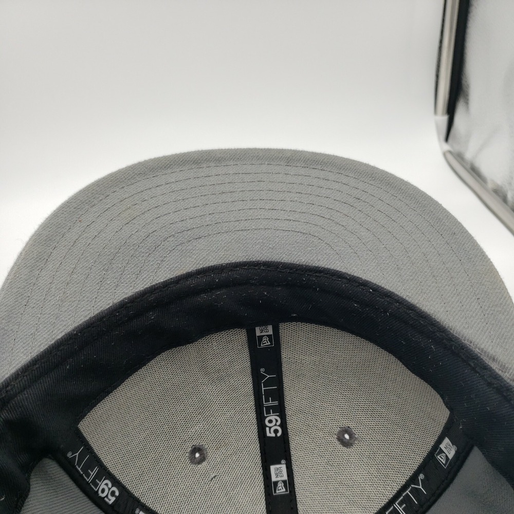 Chicago Cubs New Era gray Silver Stitched Logo 59fifty Size 6 5/8 Great Conditio - Picture 7 of 11